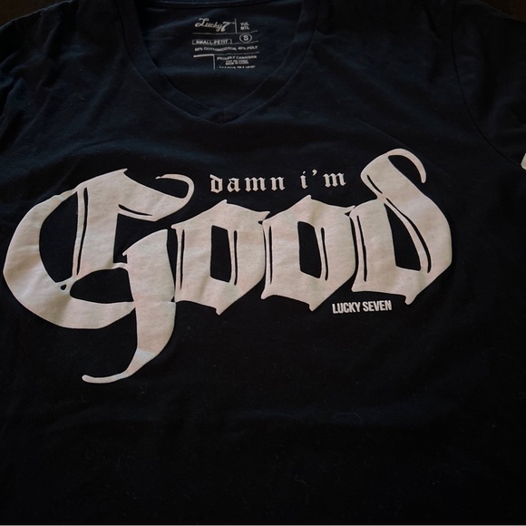 Lucky 7 Brand Mens T Shirt Damn I’m Good Designer Y2K - Picture 2 of 5